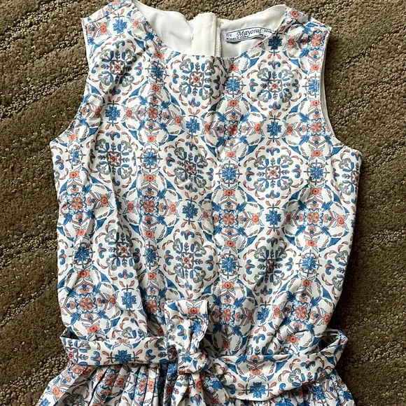 Mayoral designed in Spain adorable girls pleated belted dress - Picture 5 of 7